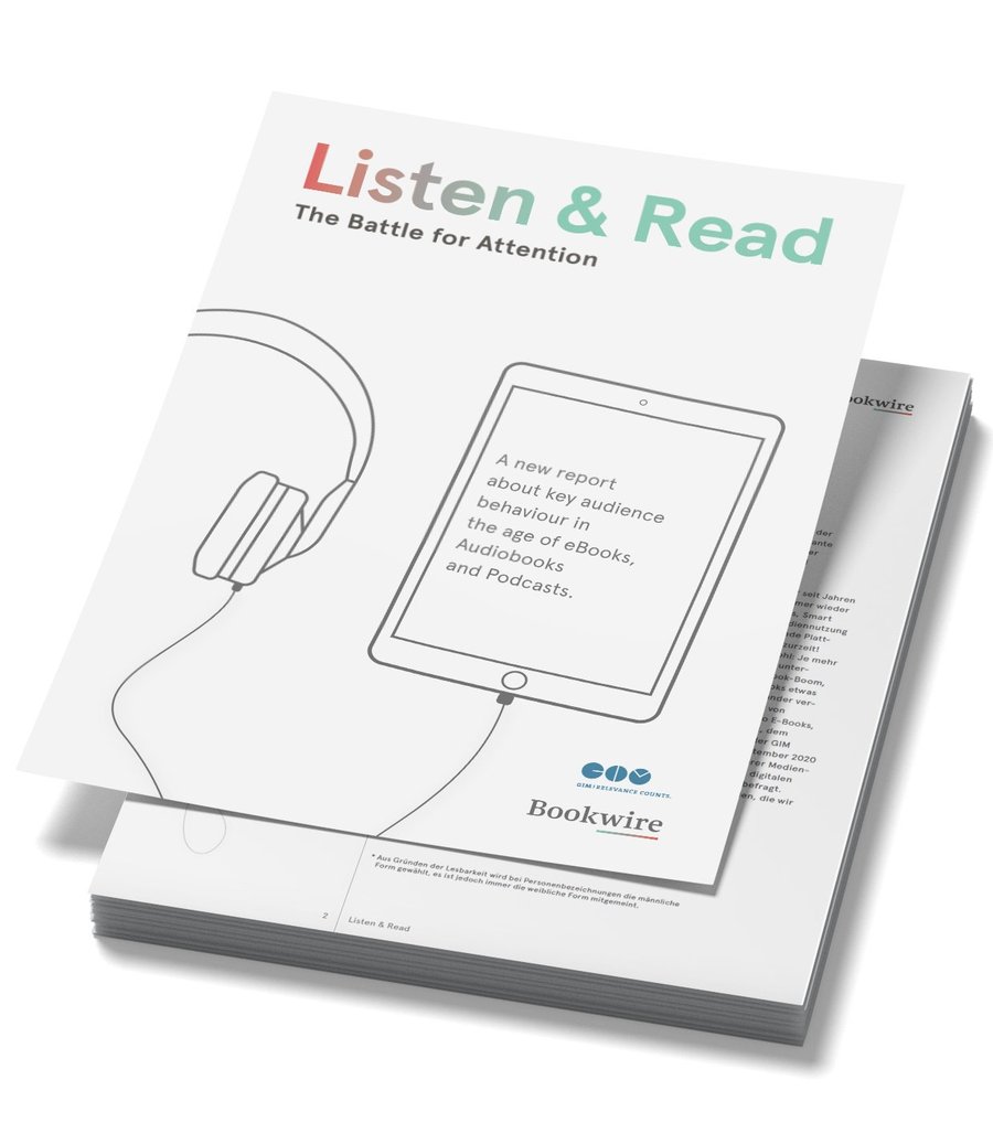 [Translate to Brazilian Portuguese:] Bookwire Report "Listen and Read", 2020